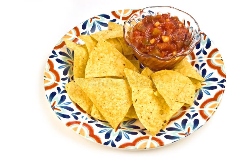 Salsa and chips stock image. Image of tomato, appetizer - 12437649