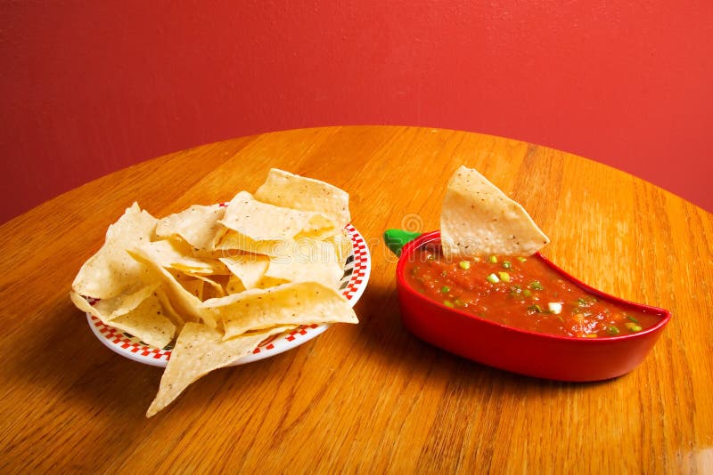 Salsa and chips stock image. Image of healthy, corn, restaurant 1724497