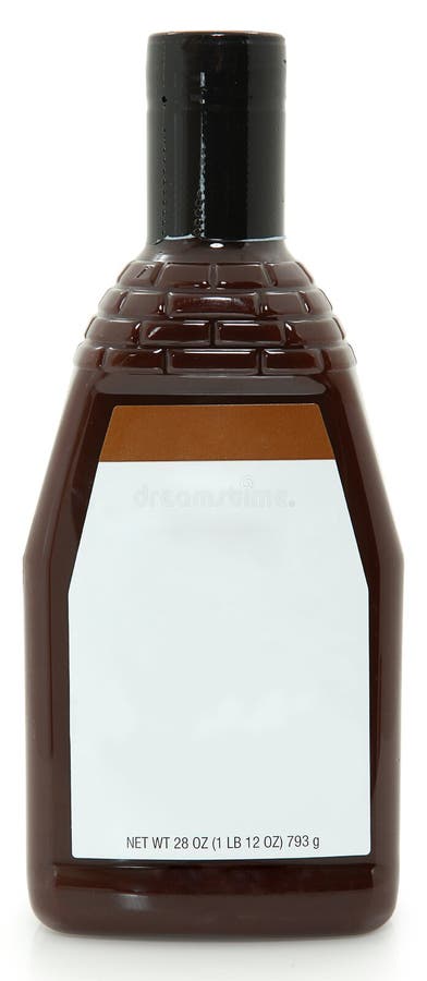 Salsa de barbacoa en blanco del Bbq de la botella de la escritura de la etiqueta 28oz