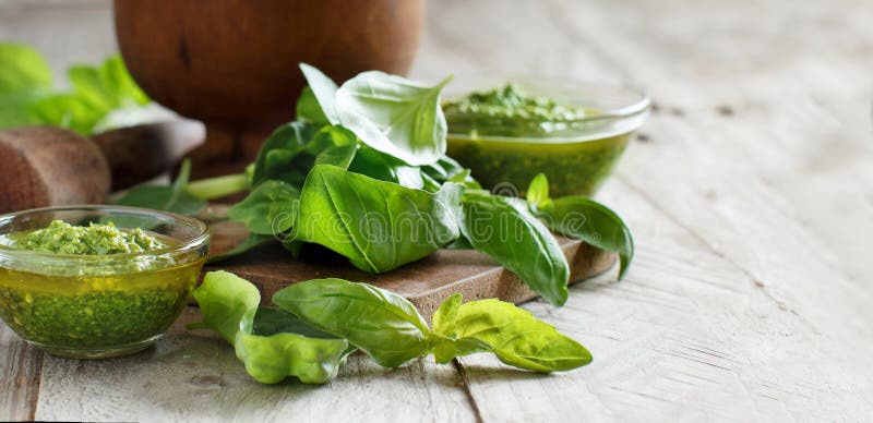 Salsa de Pesto de la albahaca foto de archivo libre de regalías Salsa de Pesto de la albahaca foto de archivo libre de regalías
