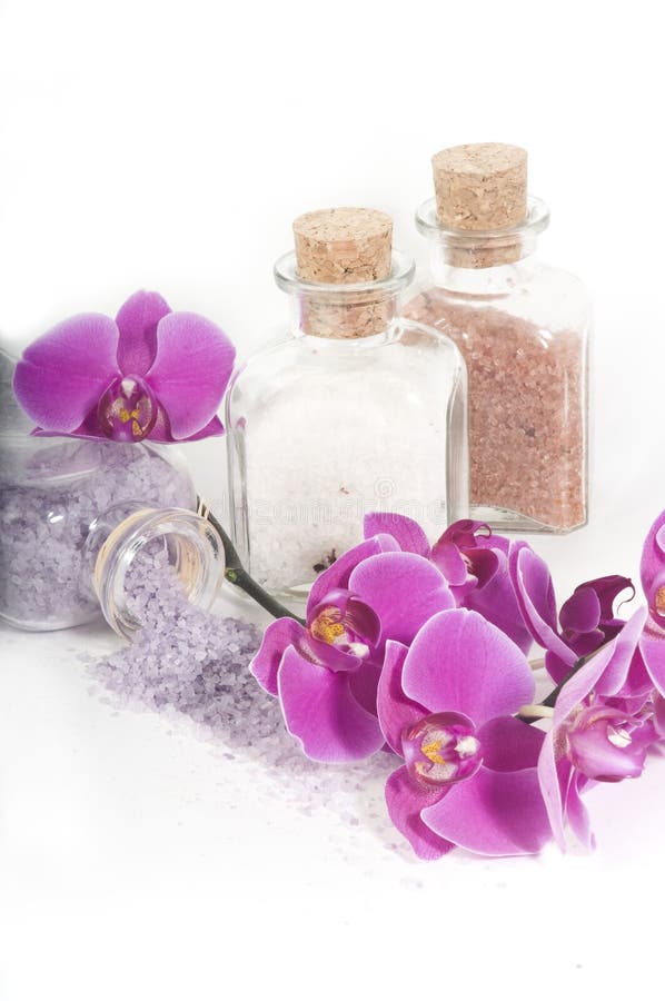 Salt for bathroom stock photo. Image of crystal, aromatic 24854680