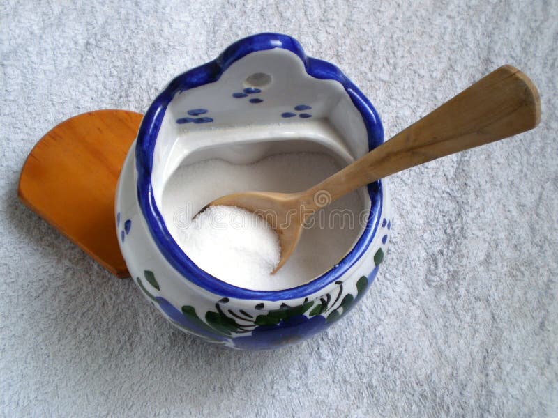 Salt cellar of porcelain royalty free stock images