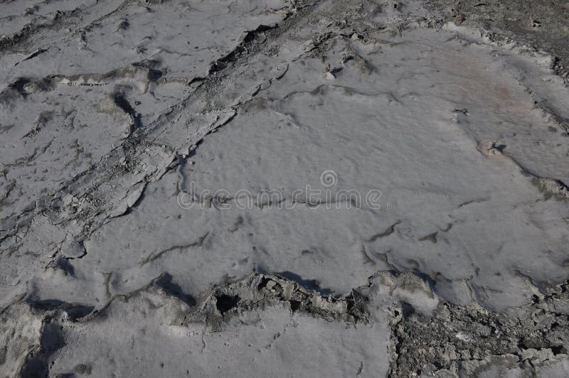 Salt dry and cracked lake Akrotiri in Cyprus royalty free stock images