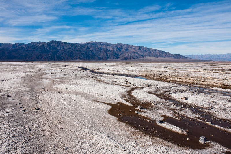 Salt Flats Water stock photo. Image of cloud, arid, stream 8420924