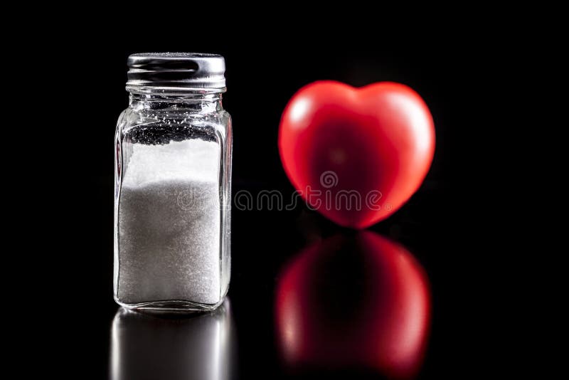 Salt and Heart stock photo. Image of dispenser, crystal 71283784