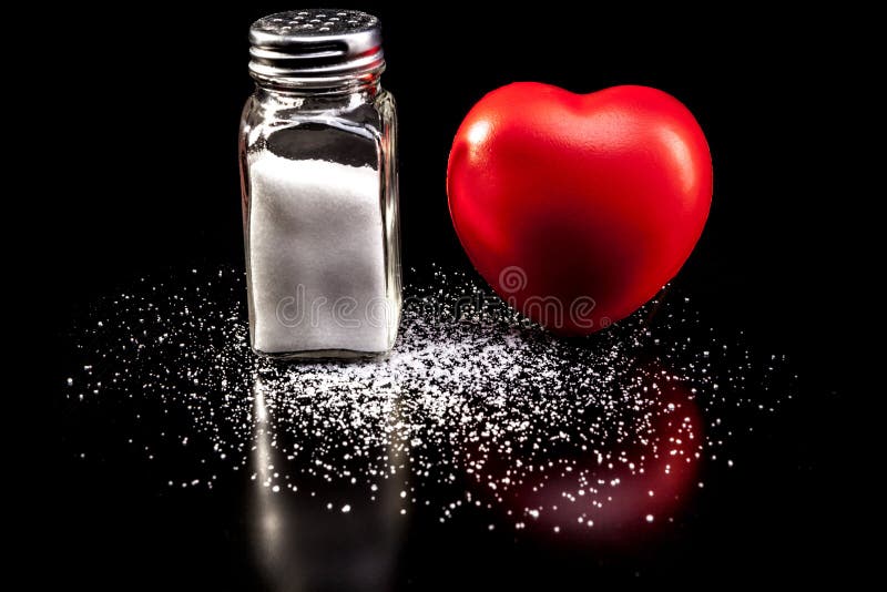 Salt with Heart stock image. Image of life, heart, background 72526945