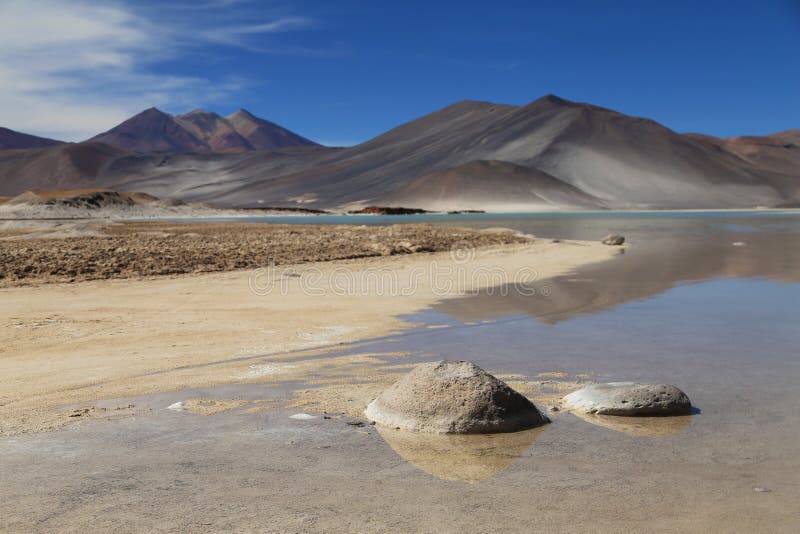 Salt Lake in Atacama desert, Chile