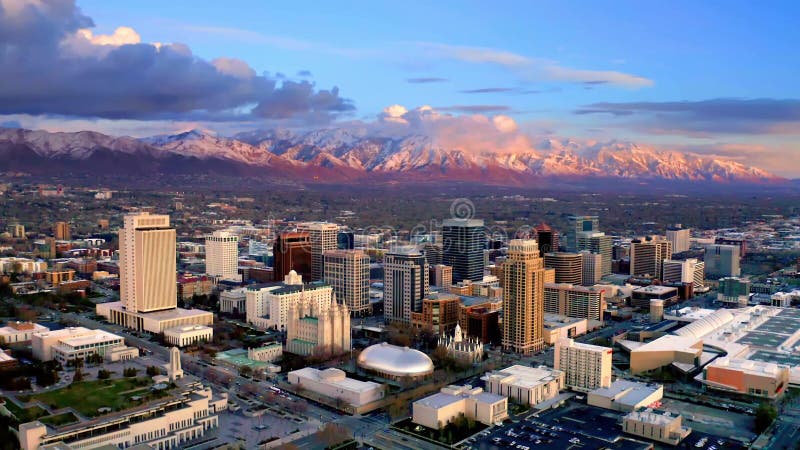 Salt Lake City, Aerial View, Downtown, Utah, Amazing Landscape