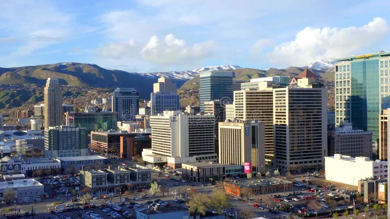 Salt Lake City, Aerial View, Downtown, Amazing Landscape, Utah