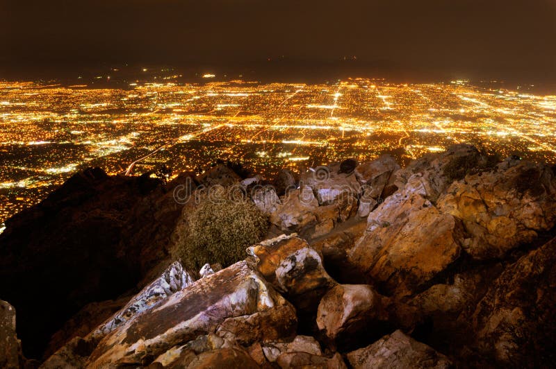 Salt Lake City at night stock image. Image of lake, megapolis 5982175