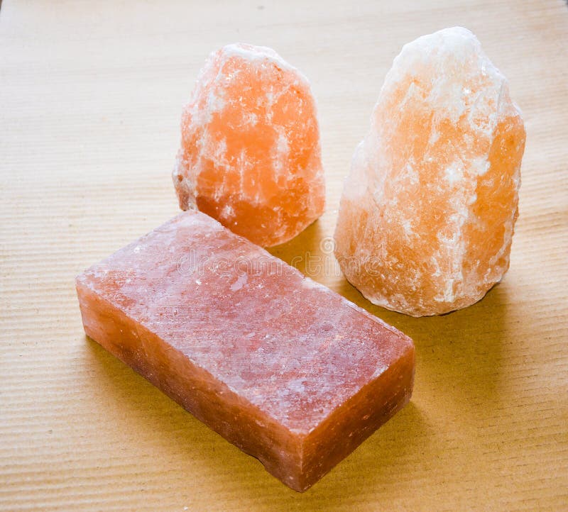 Salt lamps & tile stock image. image of importer, interior 83749701