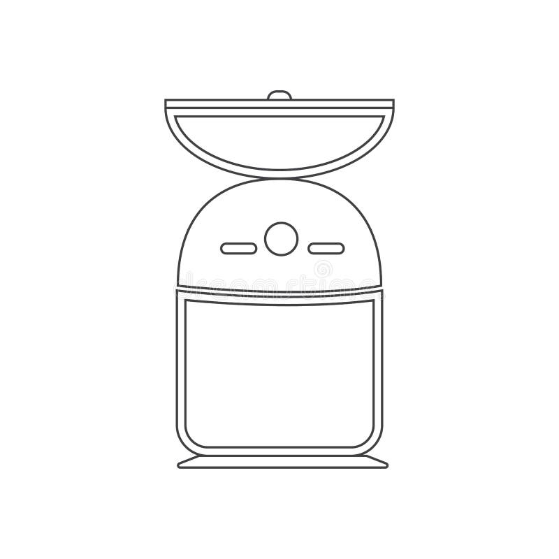 Salt Mill Outline Flat Icon Vector Design Illustration Stock Vector