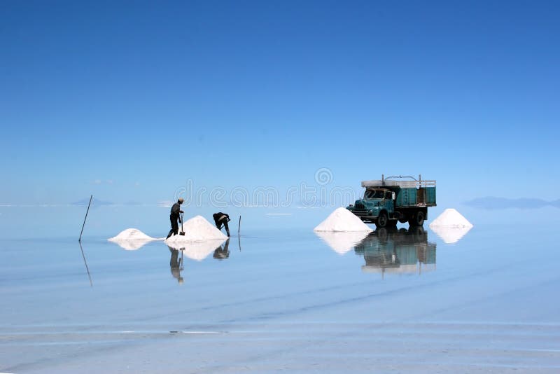 Salt Mining in Salar de Uyuni, Bolivia