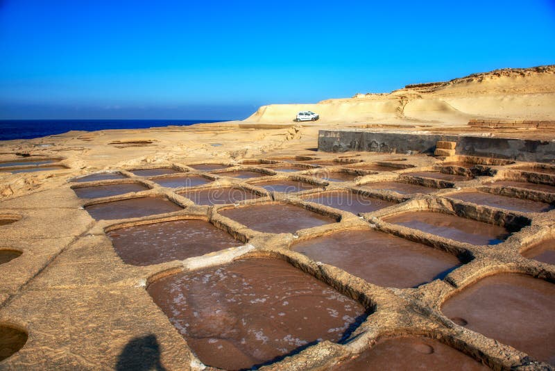 Salt panes on Gozo island stock image. Image of landscape 50435637