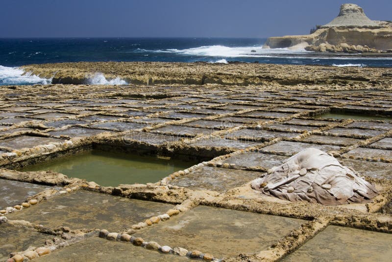 Salt Pans - Gozo - Malta stock image. Image of mediterranean - 17854179