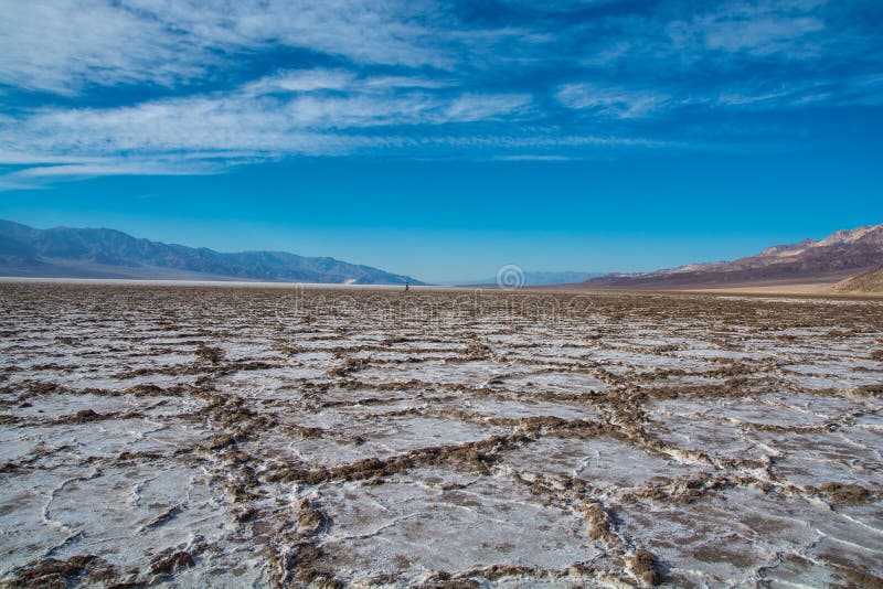 Salt Quadrant on the Bottom of Dry Sea. the Badwater in the Death ...