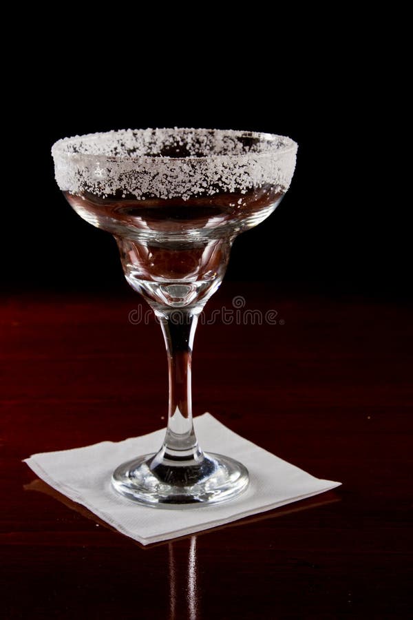 Salt rim margarita glass