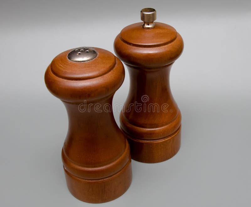 Salt Shaker and Pepper Mill Stock Image Image of flavor, wood 96366959