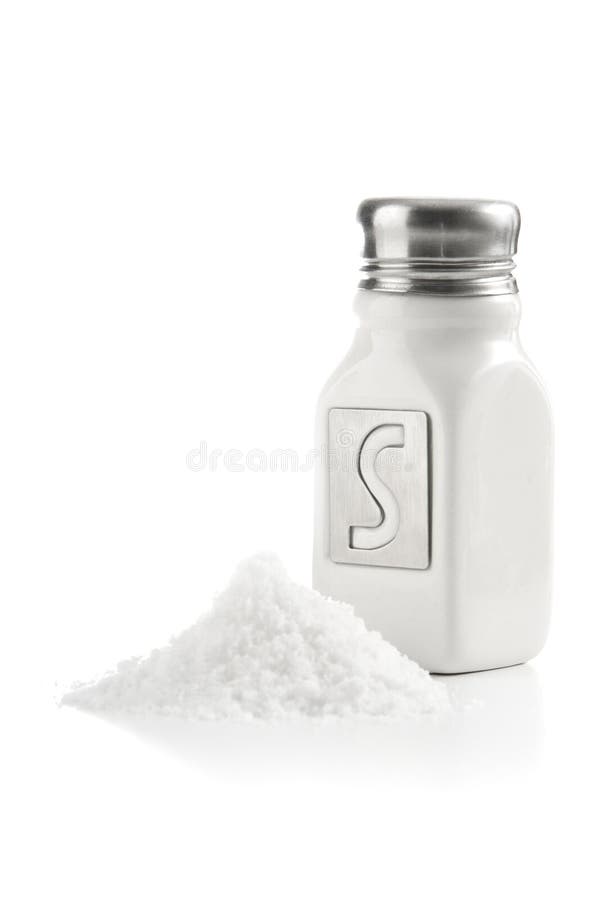 Salt Shaker & Salt Pile royalty free stock photography