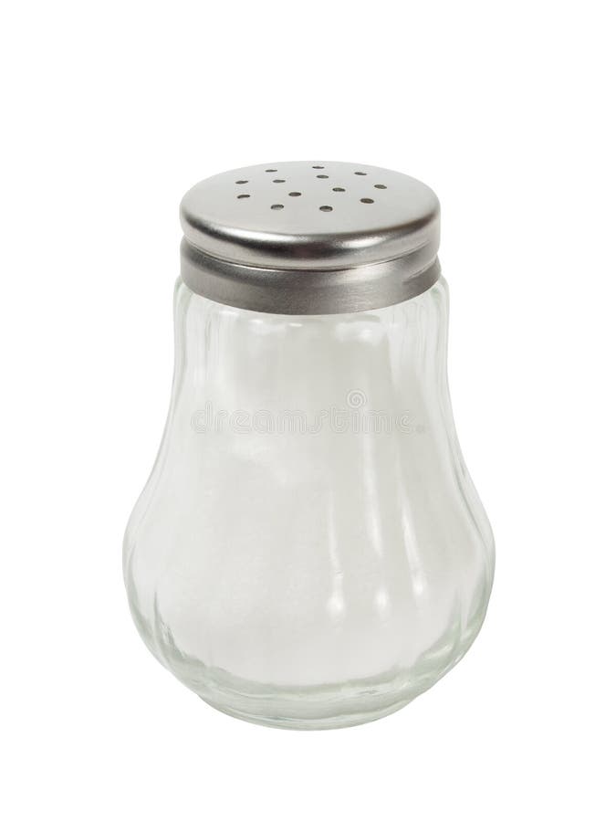 Salt shaker on white