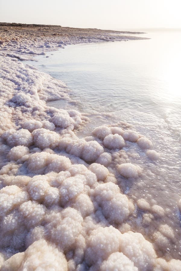 Salt on the Shore. Dead Sea Landscape. Jordan Stock Photo - Image of  jordan, water: 113791774