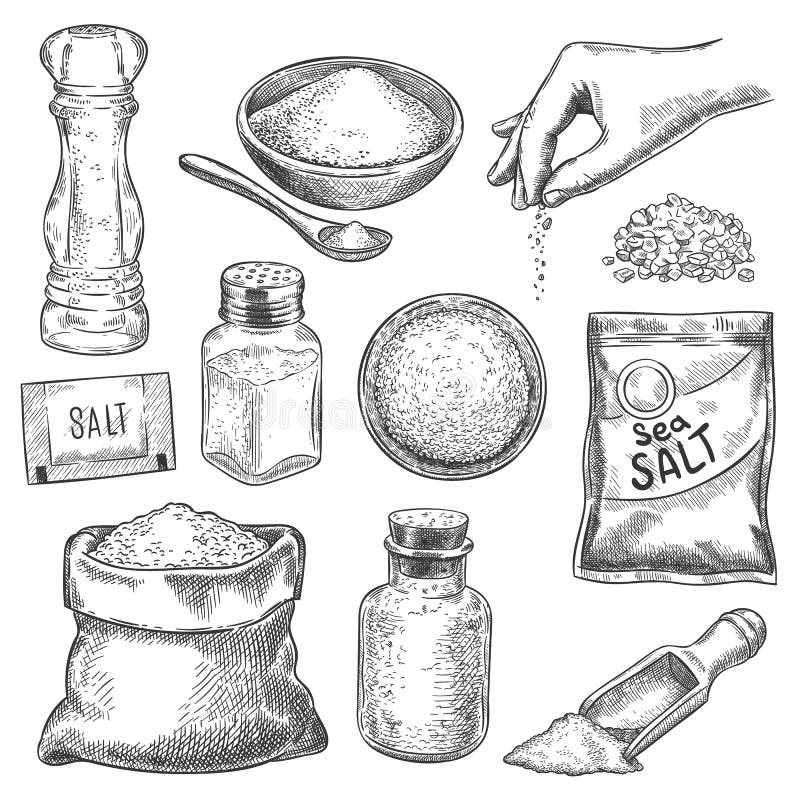 https://thumbs.dreamstime.com/b/salt-sketch-hand-drawn-spoon-bowl-bag-sea-salting-crystals-bath-cook-salt-shaker-arm-spice-engraving-208535622.jpg