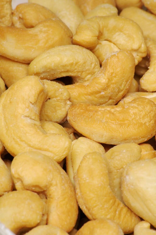 Salted Cashew Nuts Background