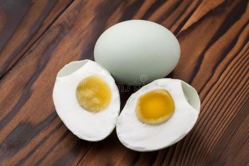 Salted Duck Eggs for Sale in the Fresh Market, Yolk of Salted Eggs