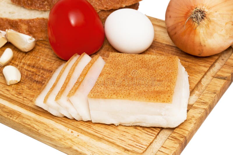 Salted pork fat stock image. Image of round, breakfast 37211019