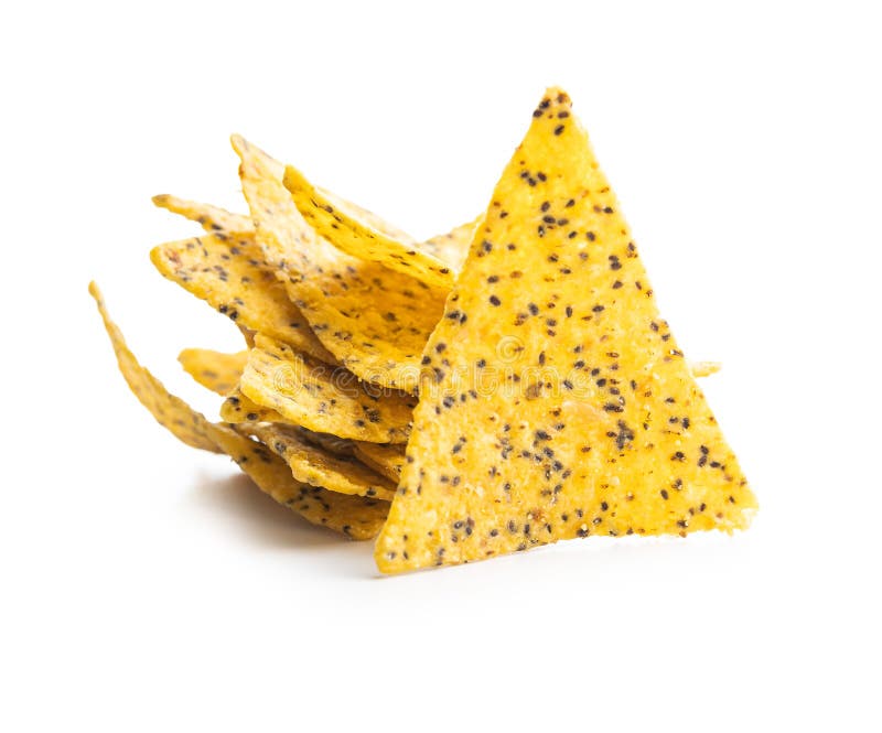 Salted Tortilla Chips Triangle Stock Photo Image of fresh, pile