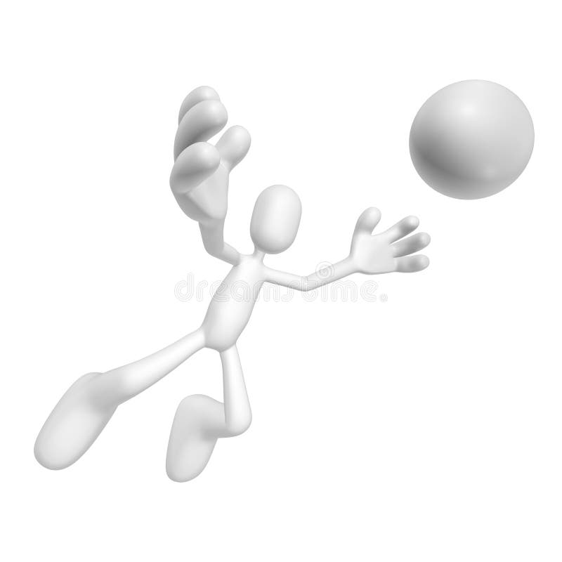 Salto de personaje 3D libre illustration