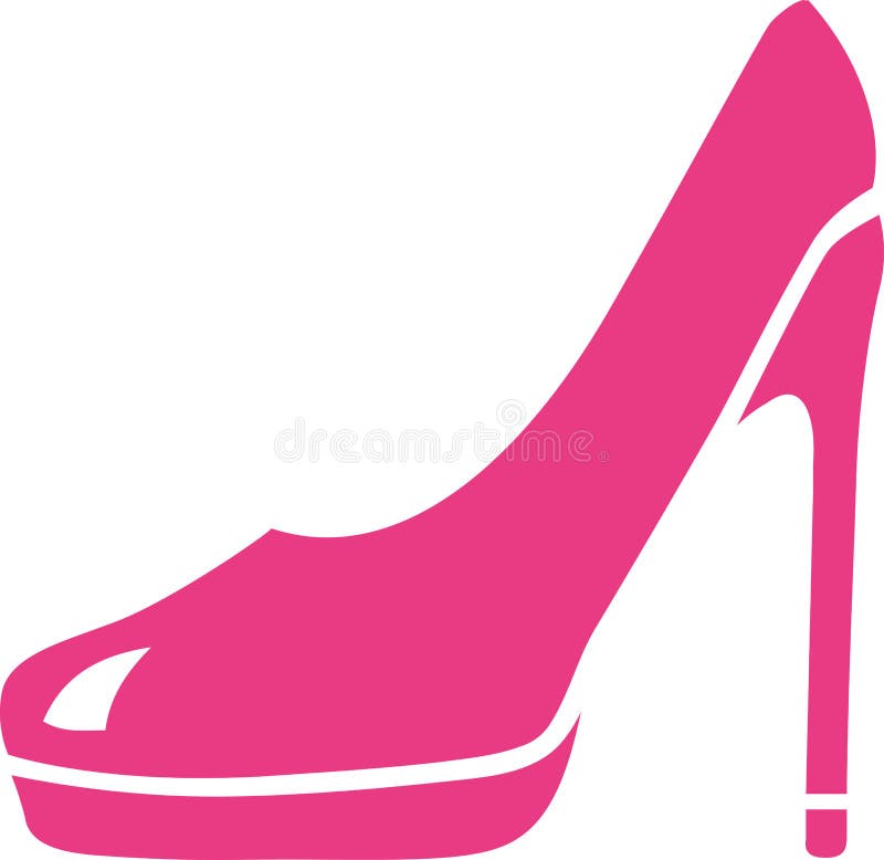 High heels with platform fashion vector. High heels with platform fashion vector