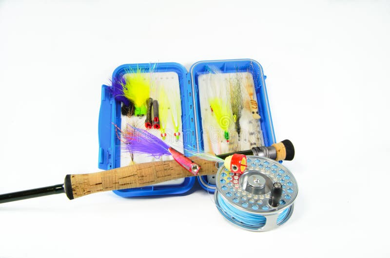 Saltwater fly rod and reel stock image. Image of reel 23943049