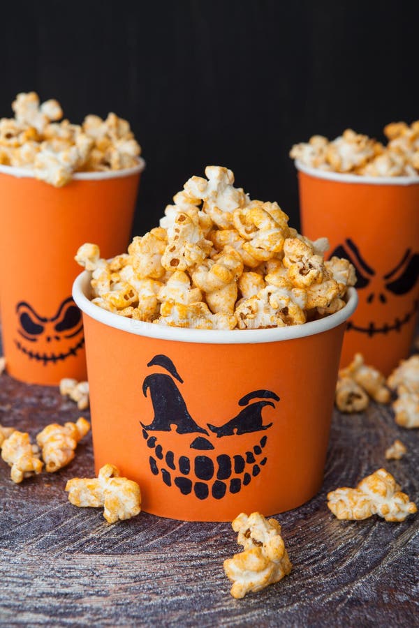 Salty Popcorn for Halloween Stock Photo - Image of food, party: 117806156