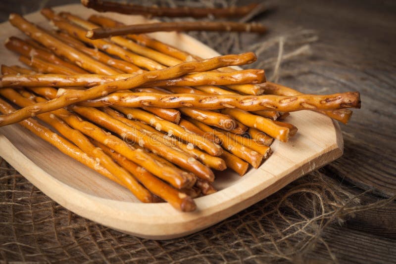 Salty pretzel sticks. stock photo. Image of delicious 81728334