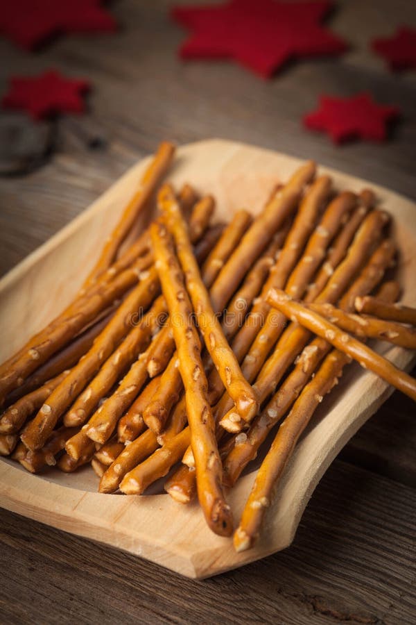 Salty pretzel sticks. stock image. Image of group, fast 81931827