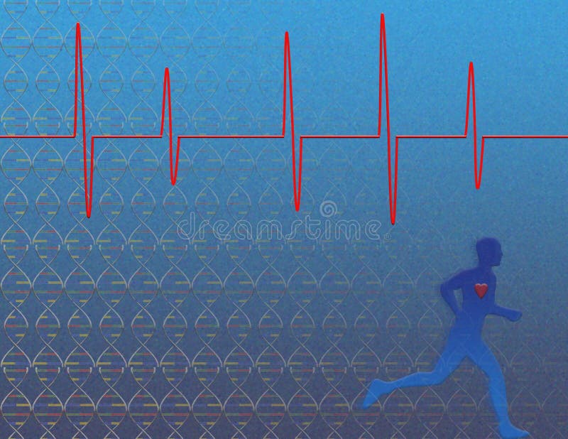 Salud del corazón de la genética stock de ilustración Salud del corazón de la genética stock de ilustración