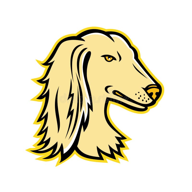 Saluki o mascotte persiana del levriero illustrazione vettoriale Saluki o mascotte persiana del levriero illustrazione vettoriale