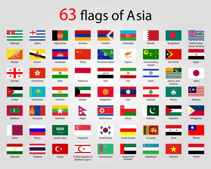 Salut boutons brillants de vecteur de d?tail avec tous les drapeaux asiatiques