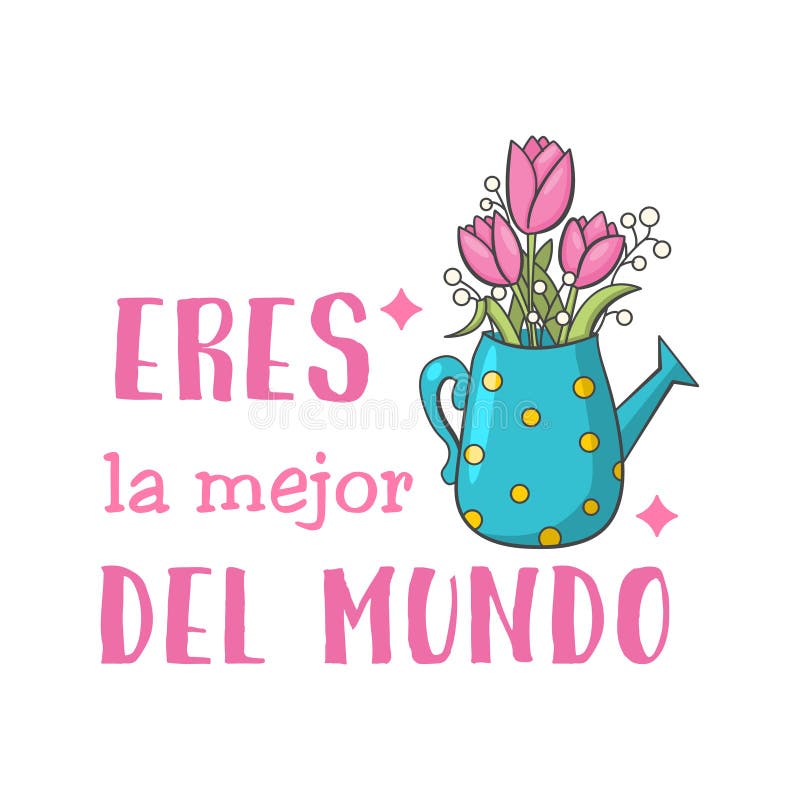 Salutation Espagnole De Fête Des Mères Illustration de Vecteur