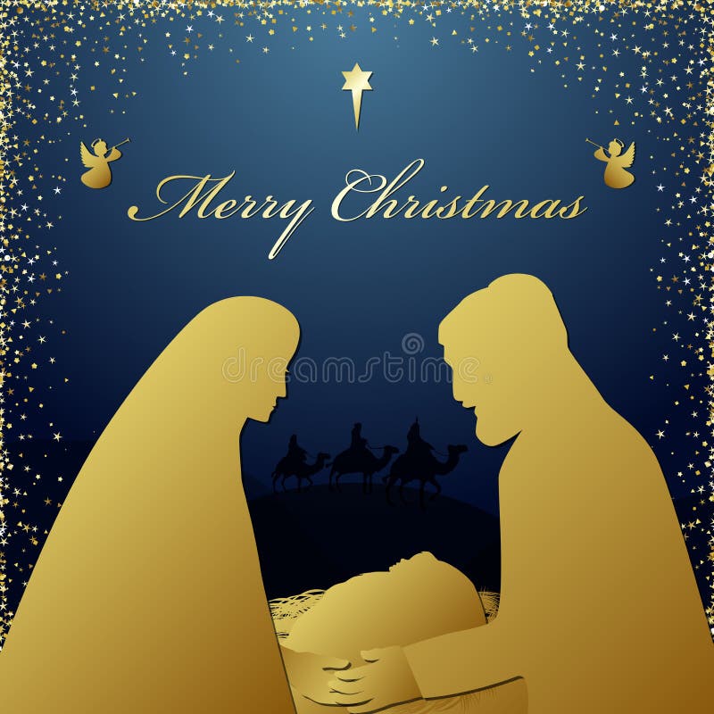 Auguri Di Buon Natale Religiose.Saluti Religiosi Di Notte Santa Di Buon Natale Illustrazione Vettoriale Illustrazione Di Famiglia Chiesa 132461715