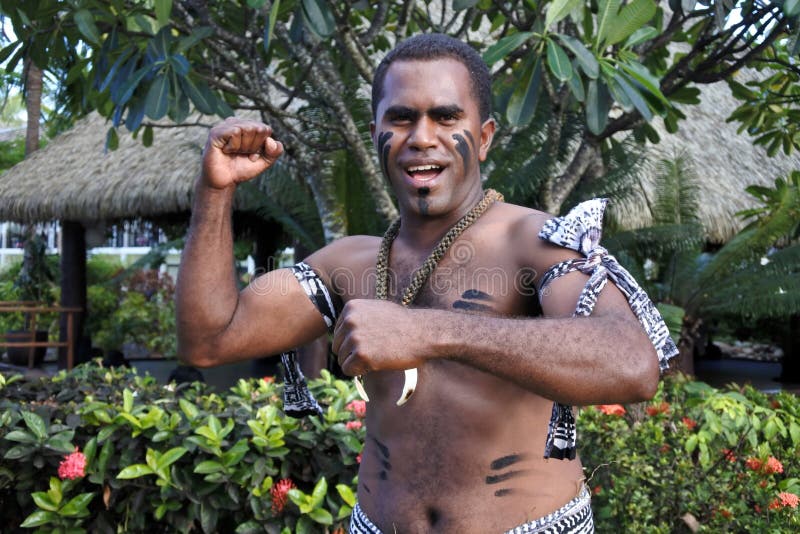 Saluto indigeno ciao Bula del Fijian immagine stock Saluto indigeno ciao Bula del Fijian immagine stock