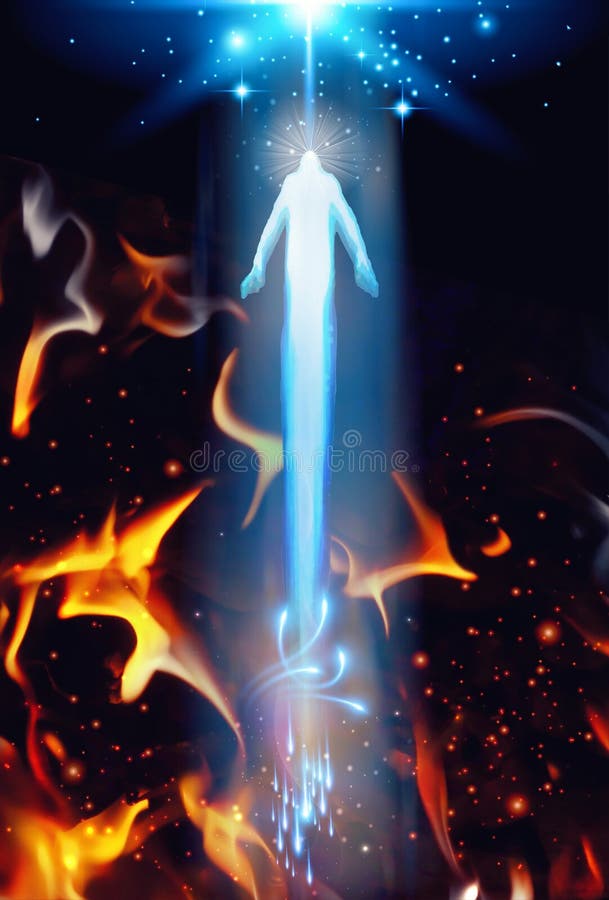 Salvación del alma del infierno, ascensión del infierno al cielo libre illustration Salvación del alma del infierno, ascensión del infierno al cielo libre illustration