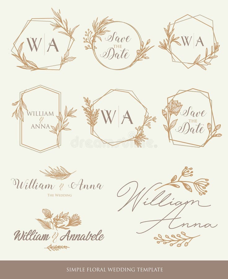 Salvar o molde do casamento da data ilustração royalty free Salvar o molde do casamento da data ilustração royalty free