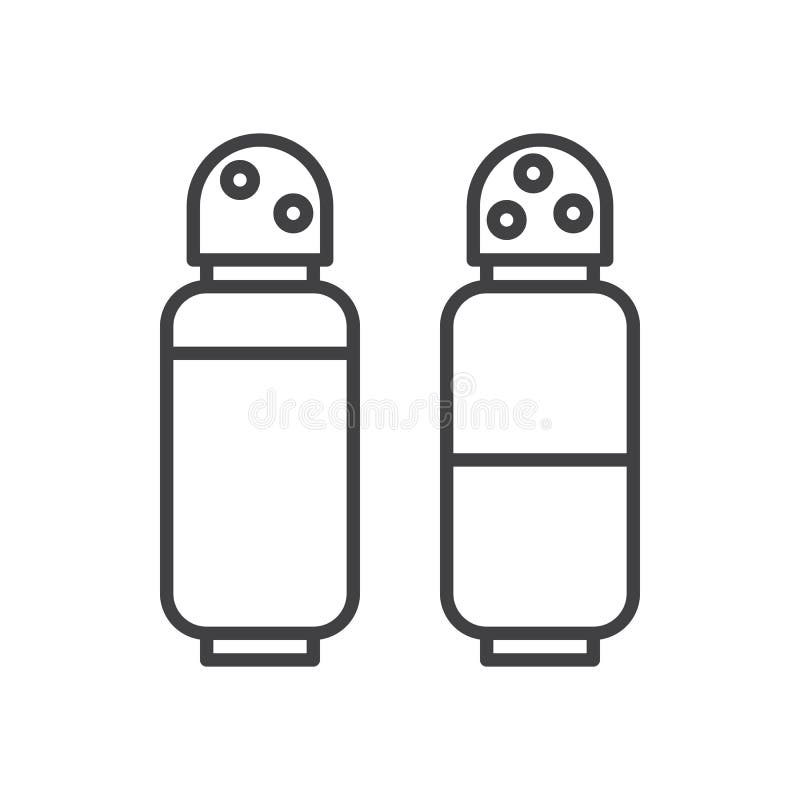 Salz Und Pfeffer Zeichnen Ikone Entwurfsvektorzeichen Das Lineare Artpiktogramm Das Auf Weiss Lokalisiert Wird Vektor Abbildung Illustration Von Nahrung Flach 95287597