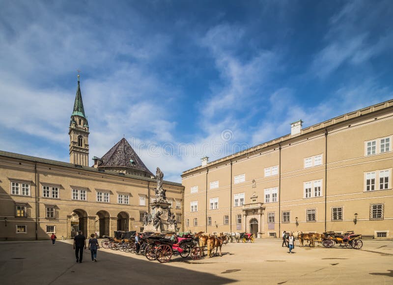 Salzburg Cathedral Dom zu Salzburg in spring, Austria royalty free stock photography Salzburg Cathedral Dom zu Salzburg in spring, Austria royalty free stock photography