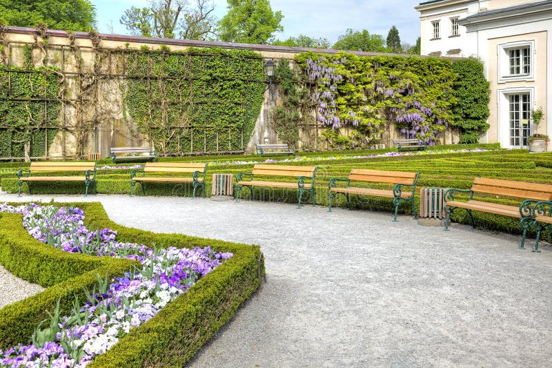 Salzburg, ein Garten ist Mirabelle (Mirabelgarten) lizenzfreie stockbilder Salzburg, ein Garten ist Mirabelle (Mirabelgarten) lizenzfreie stockbilder