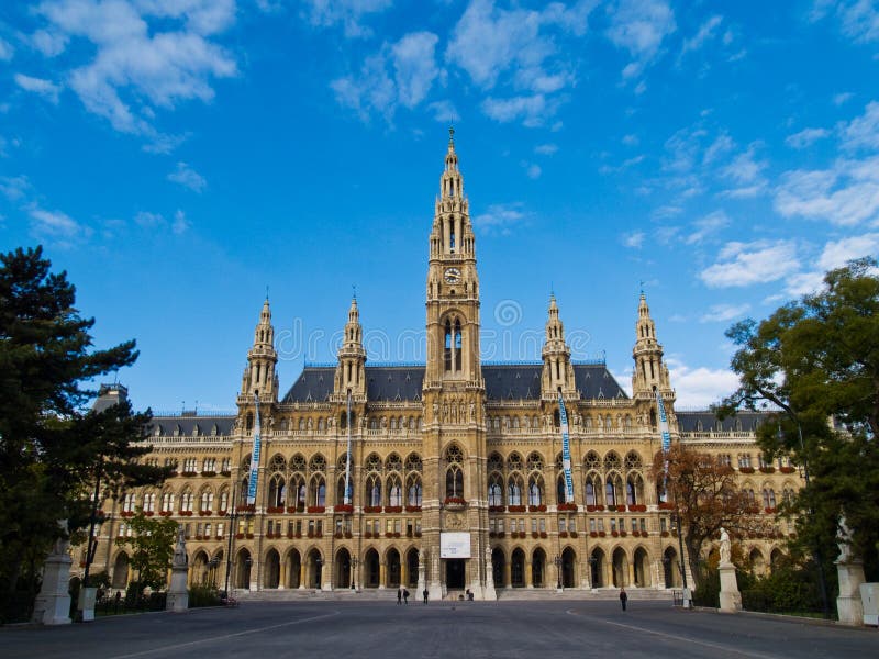 Salão de cidade de Viena foto de stock Salão de cidade de Viena foto de stock
