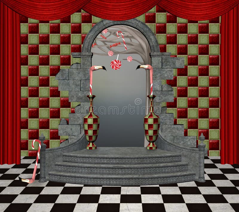 Salão da Terra das Maravilhas ilustração royalty free