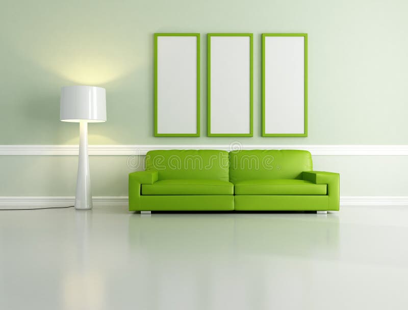 Salón verde stock de ilustración Salón verde stock de ilustración